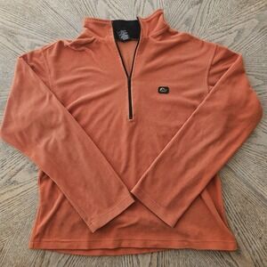 Vintage Rust Orange Lowe Alpine Women's Lightweight Fleece‎ 1/4 zip size Medium